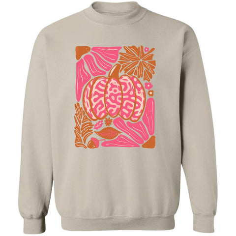 Turquoise Pumpkin Crewneck Pullover Sweatshirt