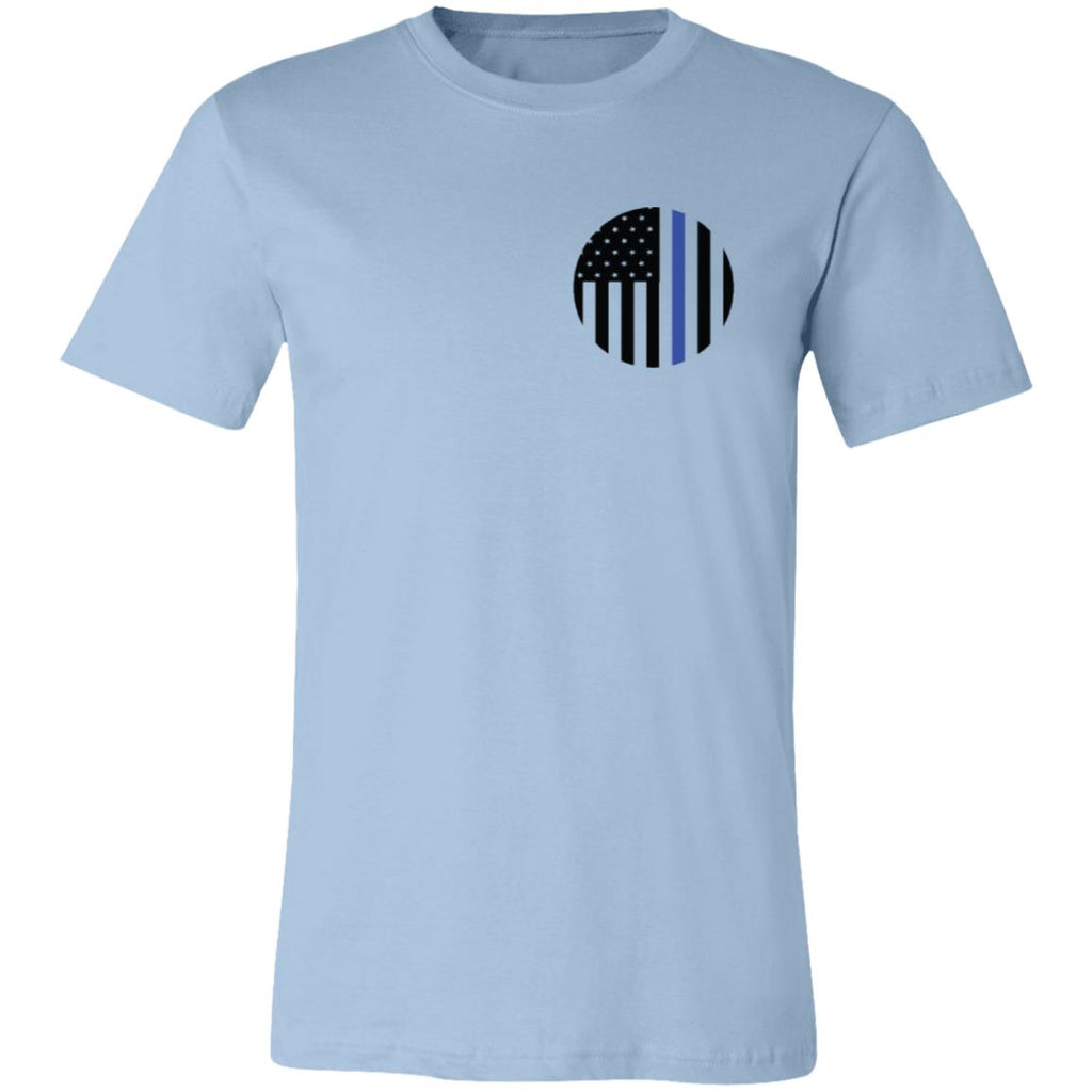 Thin Blue Line Circle Flag Short-Sleeve T-Shirt