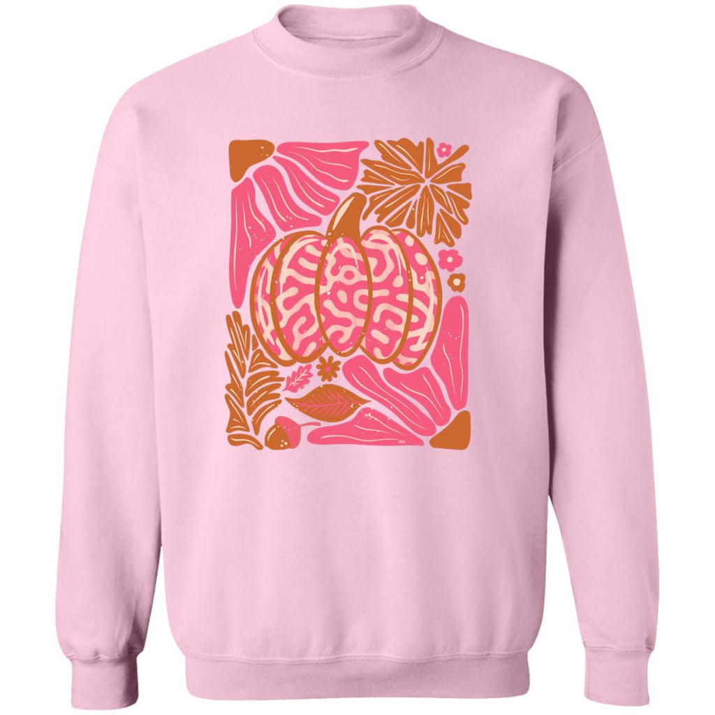 Pumpkin Deco Crewneck Pullover Sweatshirt