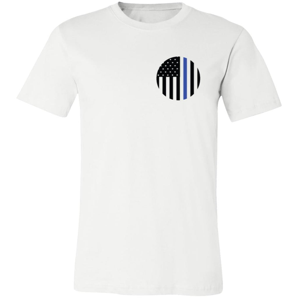 Thin Blue Line Circle Flag Short-Sleeve T-Shirt