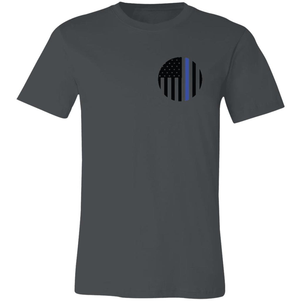 Thin Blue Line Circle Flag Short-Sleeve T-Shirt