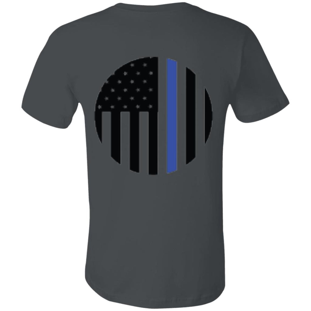 Thin Blue Line Circle Flag Short-Sleeve T-Shirt