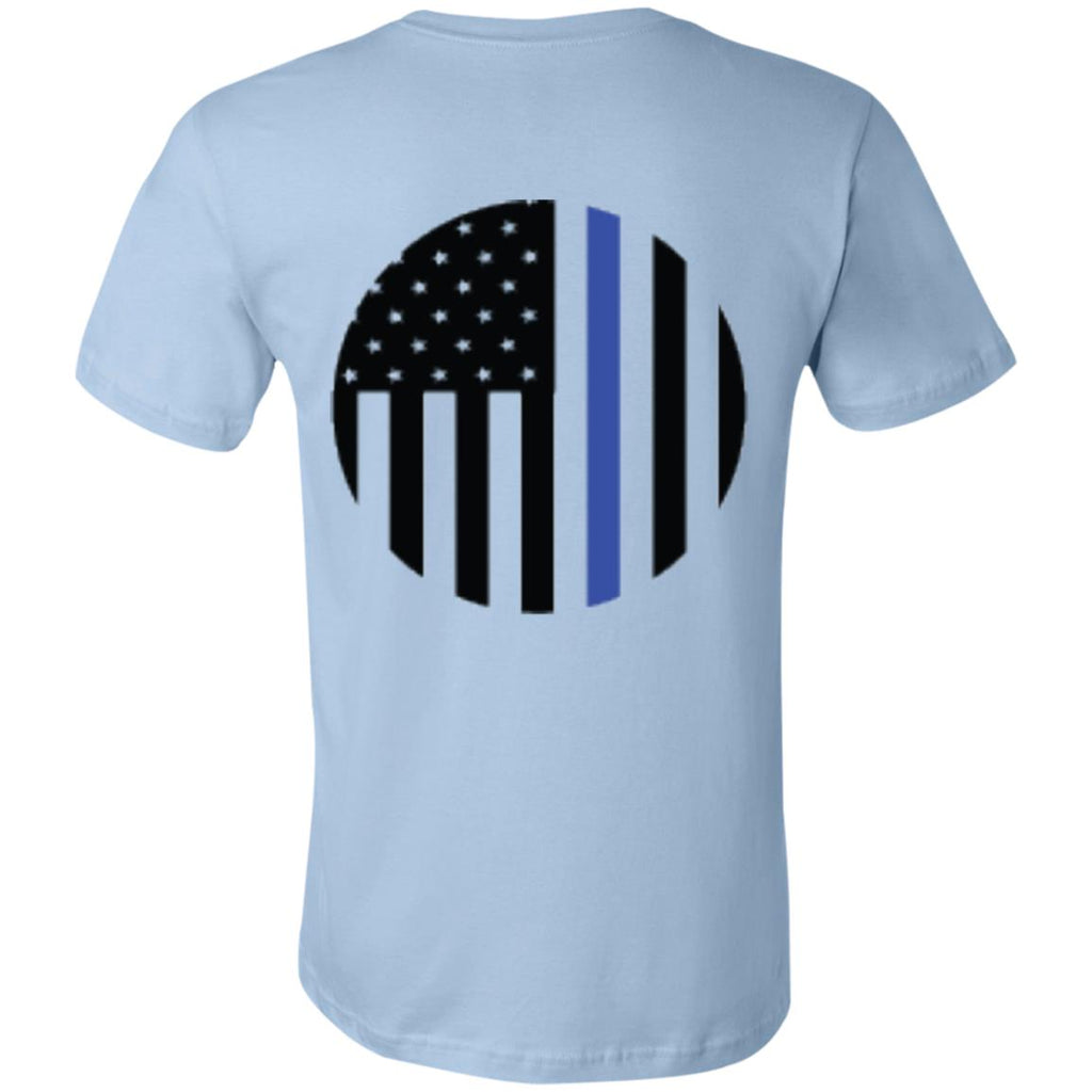 Thin Blue Line Circle Flag Short-Sleeve T-Shirt