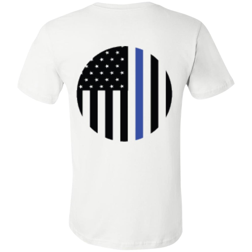 Thin Blue Line Circle Flag Short-Sleeve T-Shirt