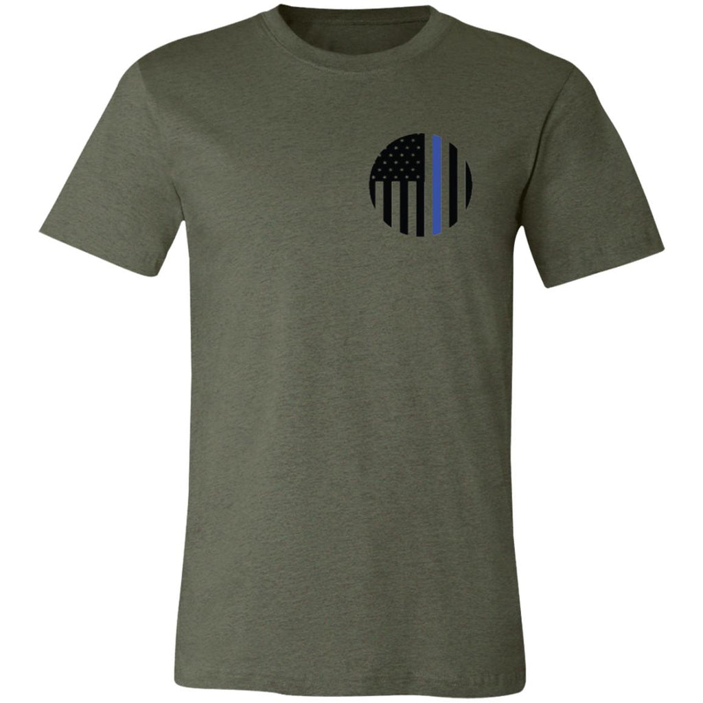 Thin Blue Line Circle Flag Short-Sleeve T-Shirt