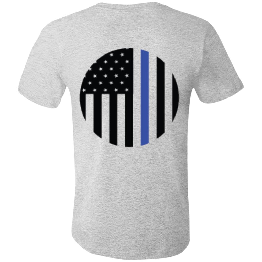 Thin Blue Line Circle Flag Short-Sleeve T-Shirt