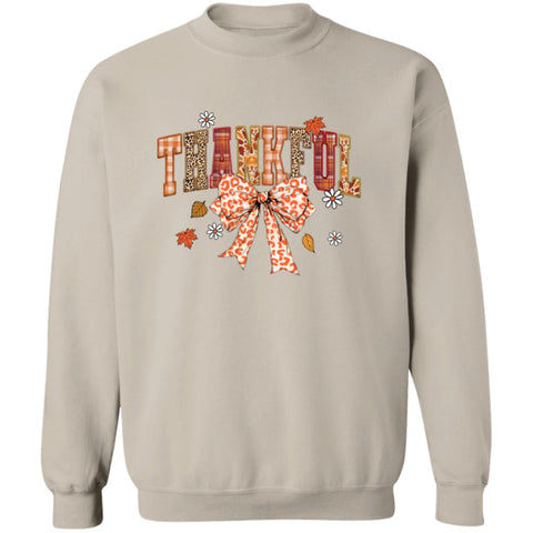 Turquoise Pumpkin Crewneck Pullover Sweatshirt