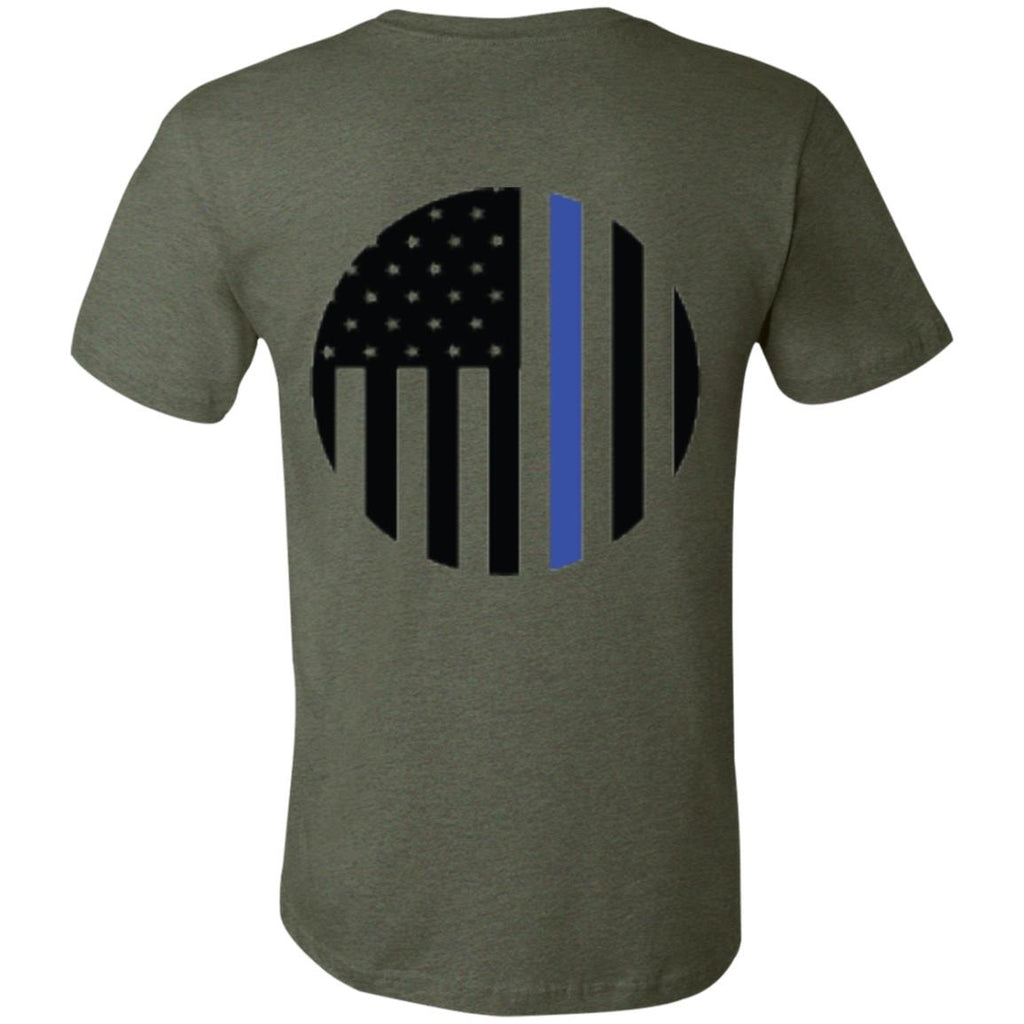 Thin Blue Line Circle Flag Short-Sleeve T-Shirt